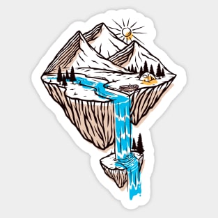 Mountain Waterfalls Sticker